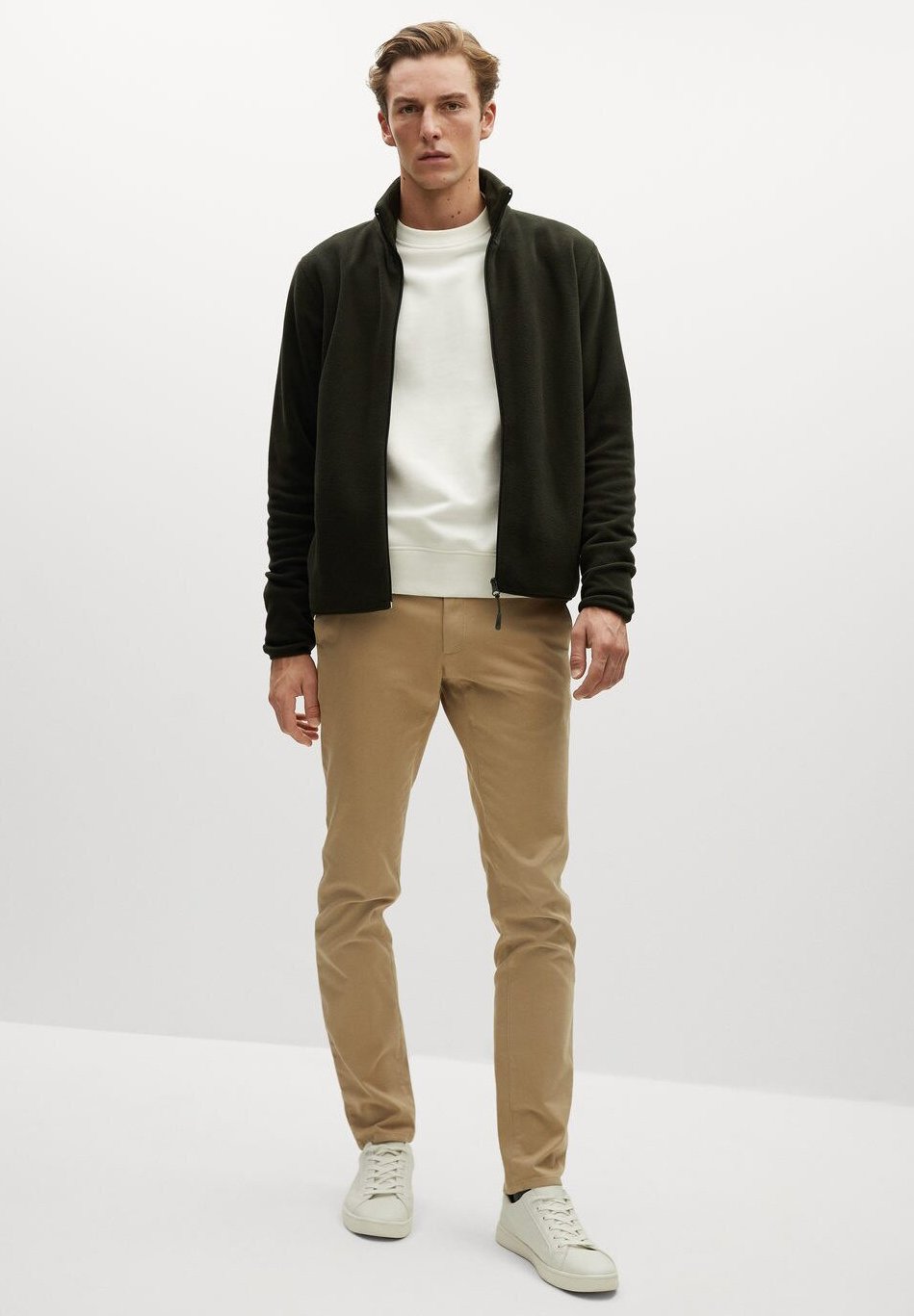 Mango FLUFFY Fleecejakke khaki Zalando.no Mango FLUFFY Fleecejakke dunkles marineblau Zalando.no