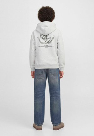 Jack & Jones Kids, HOODIE BACKPRINTET HOODIE BOYS - Sweat à capuche - white melange