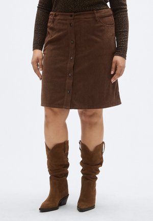 CARMANNI HOMA SKIRT - A-lõikeline seelik - potting soil