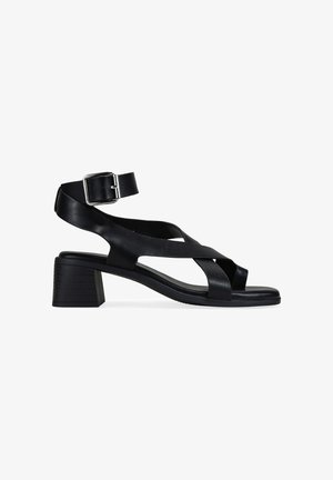 Bosanova, SANDALIAS DE DEDO NEGRAS CON TACÓN - Sandalias de dedo - black