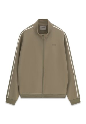 Guess, SWEATSHIRT MIT SEITENSTREIFEN - Sweat zippé - grün