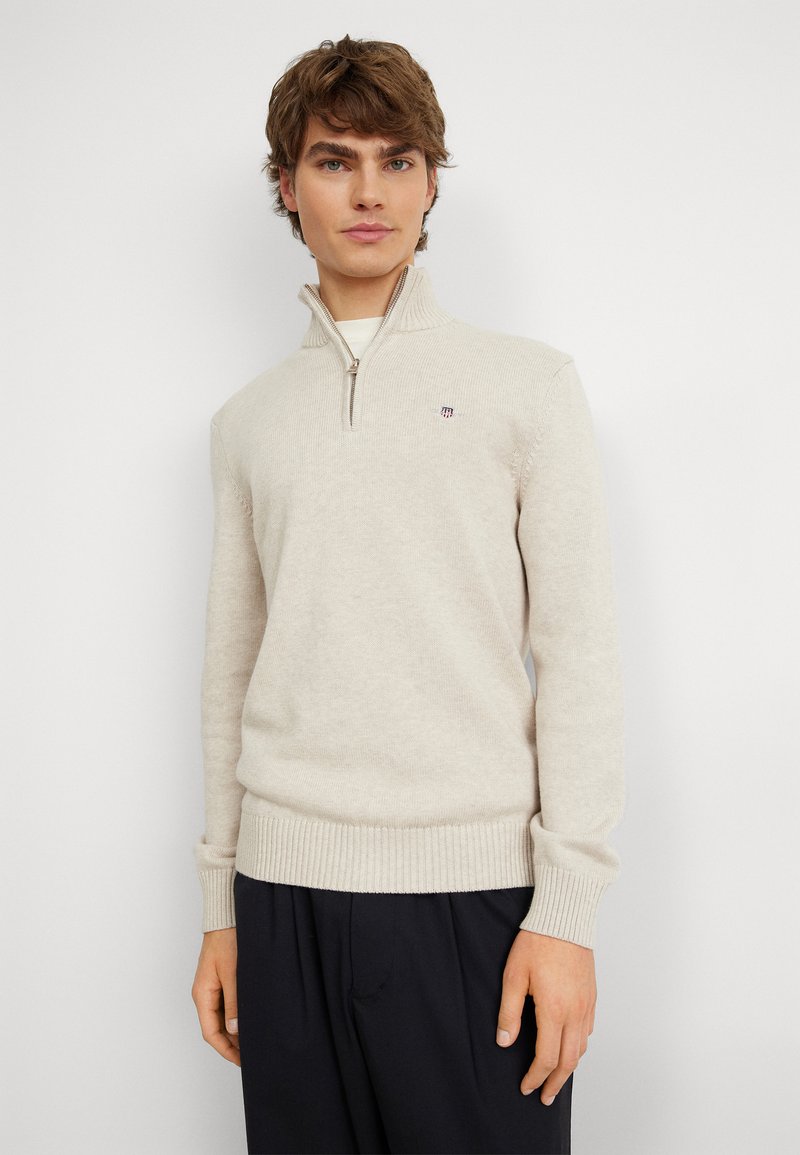 GANT CASUAL HALF  - Strickpullover - light beige melange