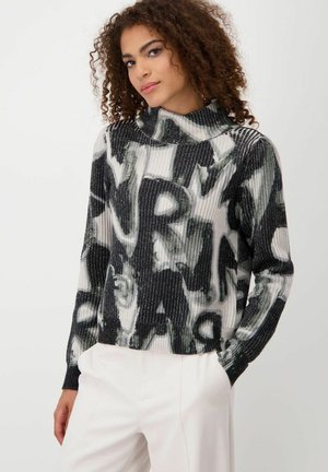 Monari MIT GLITZERNDEN BUCHSTABEN  - Jumper - stone gemustert (208)