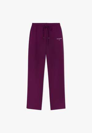 Trussardi, PANTALONI JOGGING WIDE IN FELPA - Pantalon de survêtement - viola