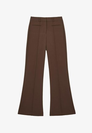 Reiss, REGULAR FIT - CLAUDE HIGH RISE FLARED TROUSERS - Broek - mocha brown