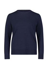 BASIC-MIT RUNDHALSAUSSCHNITT - Maglione - dunkelblau