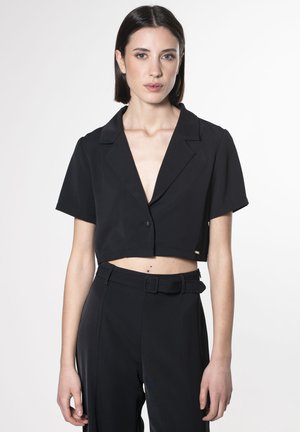 INFLUENCER LAPEL COLLAR CROPPED  - Blazer - black
