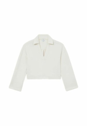 Reiss, REGULAR FIT - BEA PREMIUM INTERLOCK OPEN-COLLAR SWEATSHIRT . - Bluză de molton - ivory