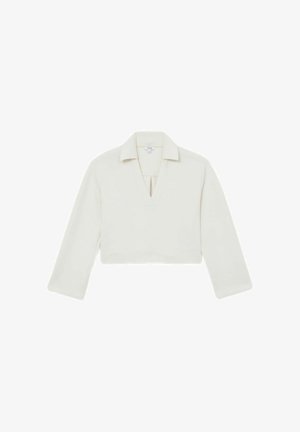 Reiss, REGULAR FIT - BEA PREMIUM INTERLOCK OPEN-COLLAR SWEATSHIRT . - Bluză de molton - ivory