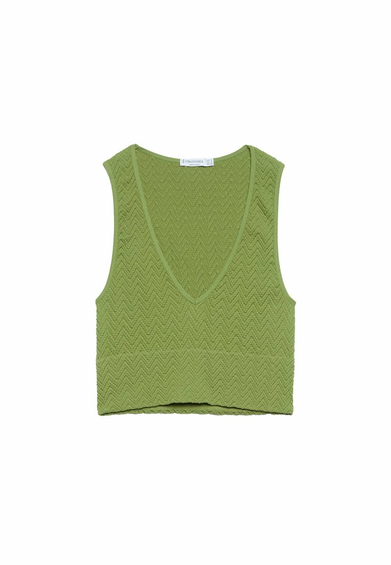Damen T-Shirts | Stradivarius NAHTLOSES Top light green/hellgrün - DQ55034 Damen T-Shirts | Stradivarius NAHTLOSES Top light green/hellgrün - DQ55034