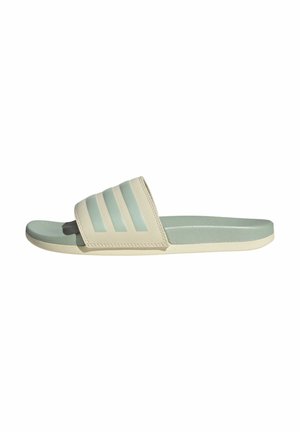 ADILETTE - Badesandaler - white linen green met linen green met
