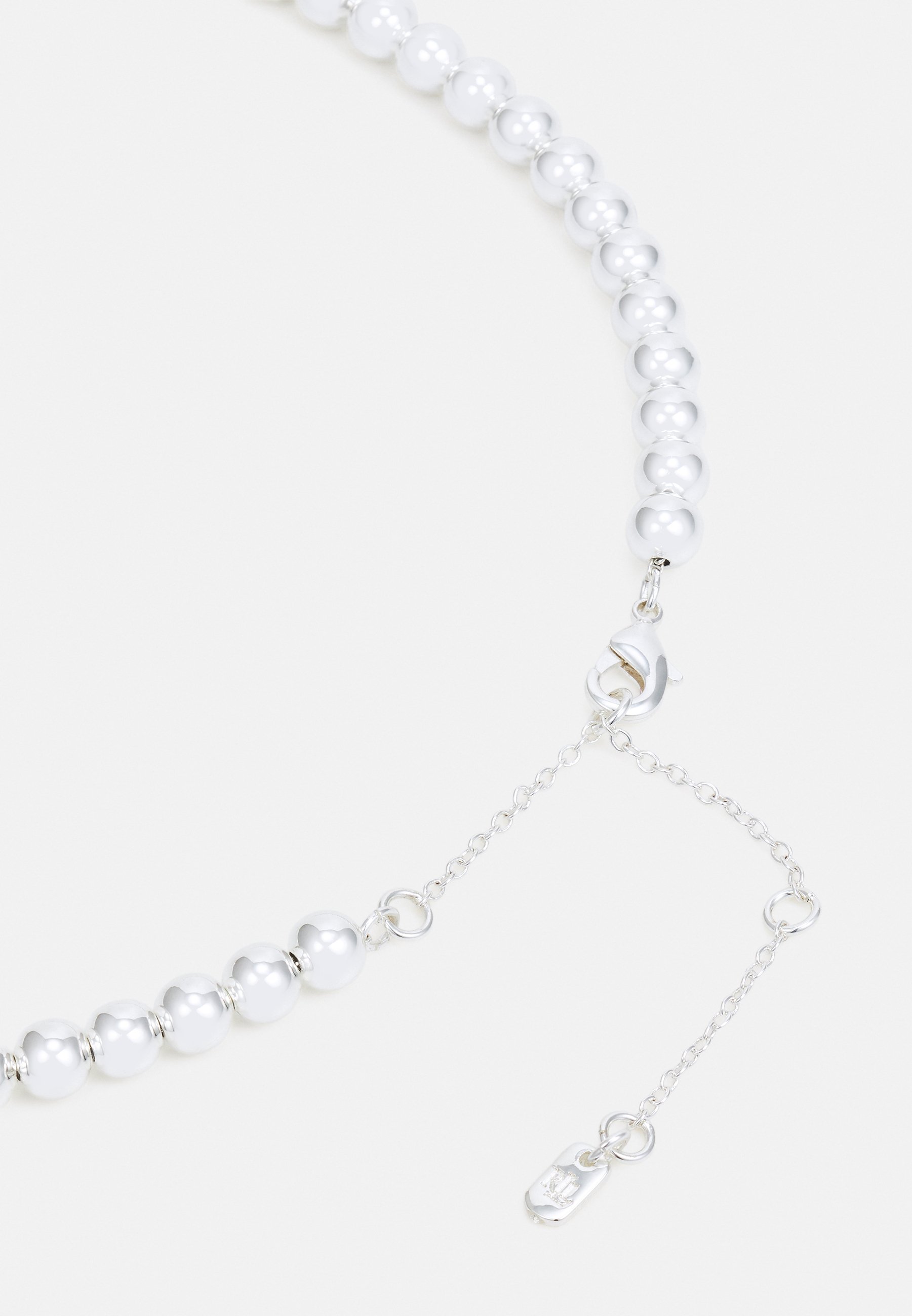 ralph lauren silver bead necklace