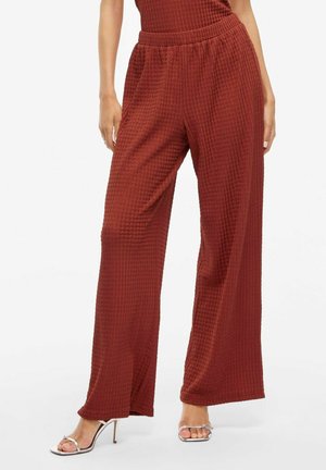 VILA VIGRY MID-WAIST - Trousers - red ochre