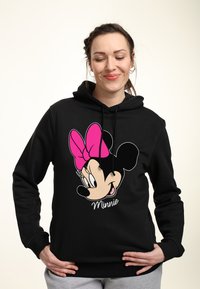 Disney DISNEY CLASSIC MICKEY MINNIE BIG FACE - Jersey con capucha - black