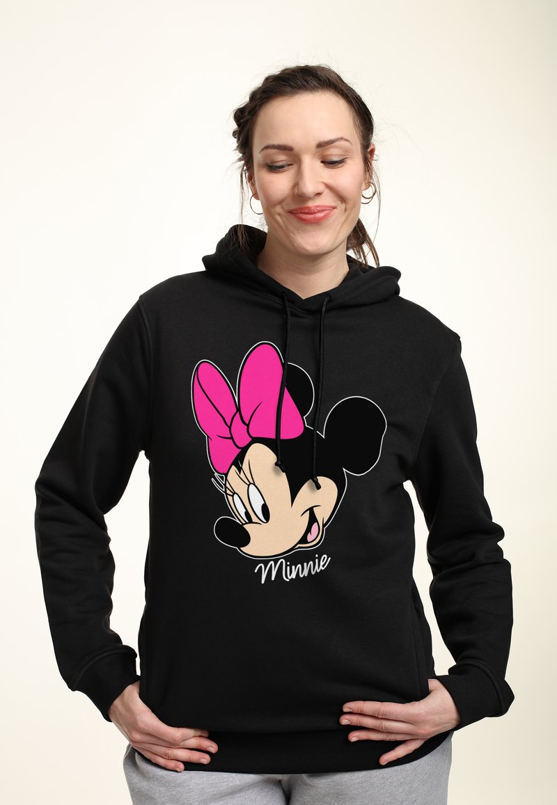 Disney DISNEY CLASSIC MICKEY MINNIE BIG FACE - Jersey con capucha - black