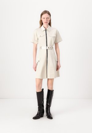SHIRT DRESS FRONT ZIP - Abito a camicia - light city khaki