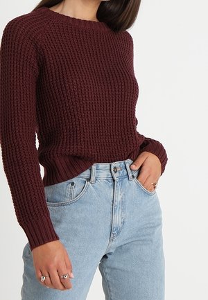 Striktrøje - dark red