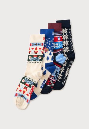 Happy Socks, WINTER HOLIDAY GIFT UNISEX 4 PACK - Чорапи - multi-coloured