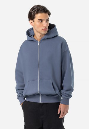 Pegador COLNE LOGO OVERSIZED JACKET - Zip-up sweatshirt - washed shadow blue
