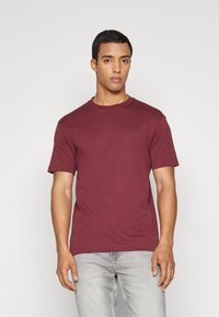 Calvin Klein MICRO LOGO 2 PACK  - Paprasti marškinėliai - black/tawny port