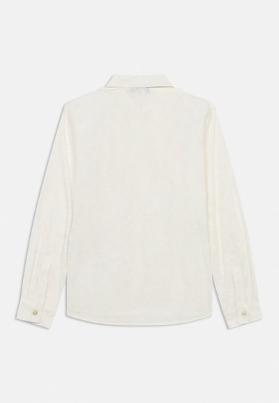 Πουκάμισο με μακριά μανίκια από εκρού ύφασμα με λεπτή υφή. Διαθέτει κλασικό γιακά και μανσέτες με κουμπιά, σχεδιασμένο χωρίς ορατό λογότυπο.