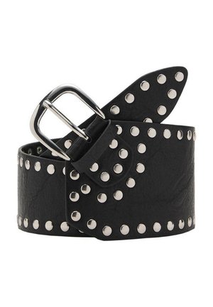 Waist belt - black silver coloured