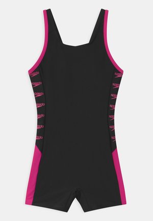 BOOM LOGO SPLICE - Swimsuit - black/electric pink