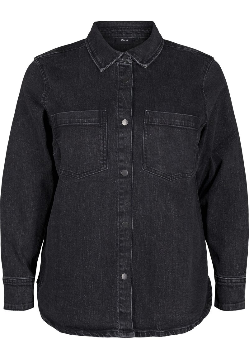 Zizzi Overhemdblouse donkergrijs