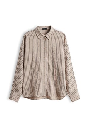 OPUS, RELAXED FIT STRIPED LOOK - Overhemdblouse - light mocca