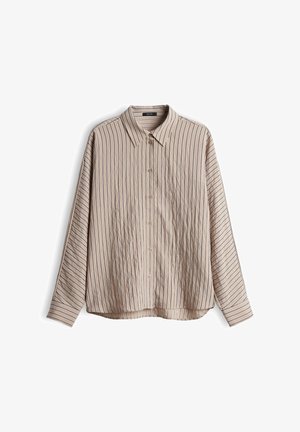 OPUS, RELAXED FIT STRIPED LOOK - Camicia - light mocca