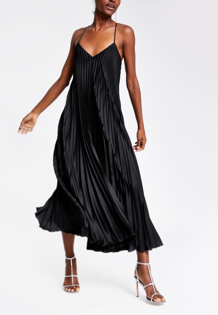 knee length dresses for ladies Rent River Island Black Jaquard Long Sleeved Dress