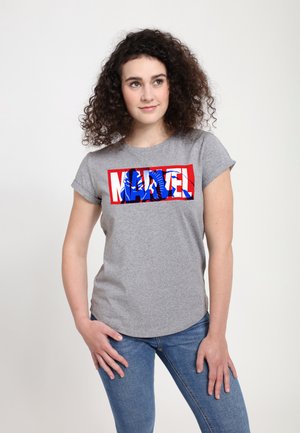 Henry Tiger MARVEL PRINCE LOGO - T-shirts print - melange grey