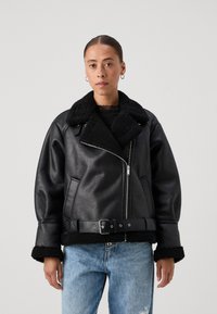 Vero Moda Petite VMJOANNA COATED JACKET - Μπουφάν από συνθετικό δέρμα - black