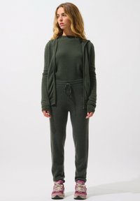 Authentic Cashmere COLOMBIS FULL ZIP WITH HOOD - Kardigan - khaki