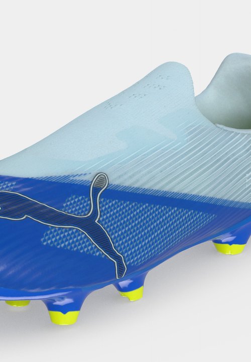 PUMA ULTRA 7 MATCH LACELESS FG/AG JR UNISEX - Football boots artificial grass - ultra blue/icy blue/black/lime squeeze — photo 7