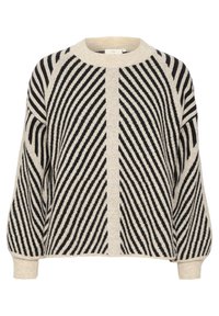KAVERA - Pullover - beige melange   black
