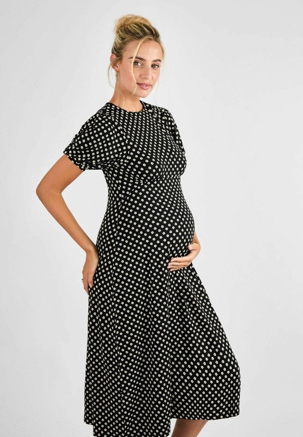 MATERNITY FIT - DITSY PUFF SLEEVE MIDI - Jerseykleid