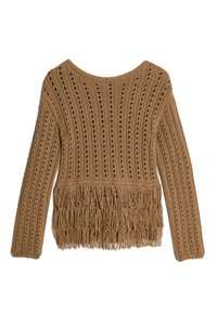 TEXTURED FRINGE - Jersey de punto - cappuccino