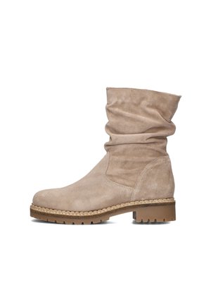 Enkellaarsjes met plateauzool - taupe