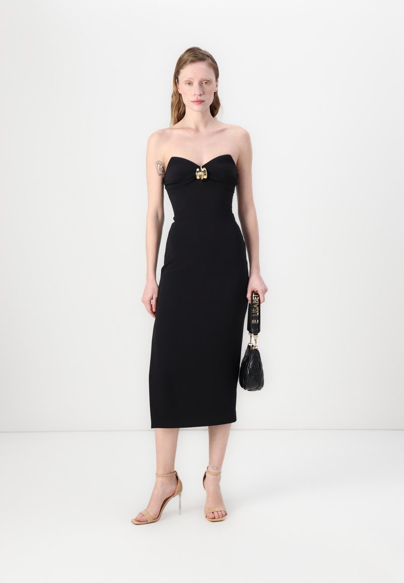 sachin and babi light blue dress Alie Street Pippa Shift Knee Length Dress, Sparkle Black