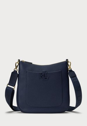 PEBBLED LEATHER LARGE CAMERYN CROSSBODY - Skuldertasker - refined navy