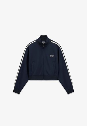 Guess, KURZ GESCHNITTENES SWEATSHIRT - Sudadera con cremallera - blau