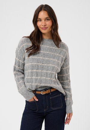 Kaffe, KASIRENS STRIPED - Pullover - grey melange beige stripe