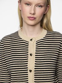 Pieces PCNISA CARDIGAN - Kardigan - cloud dancer/black