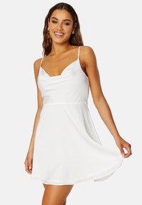 DRAPY SHORT DRESS - Cocktailjurk - white