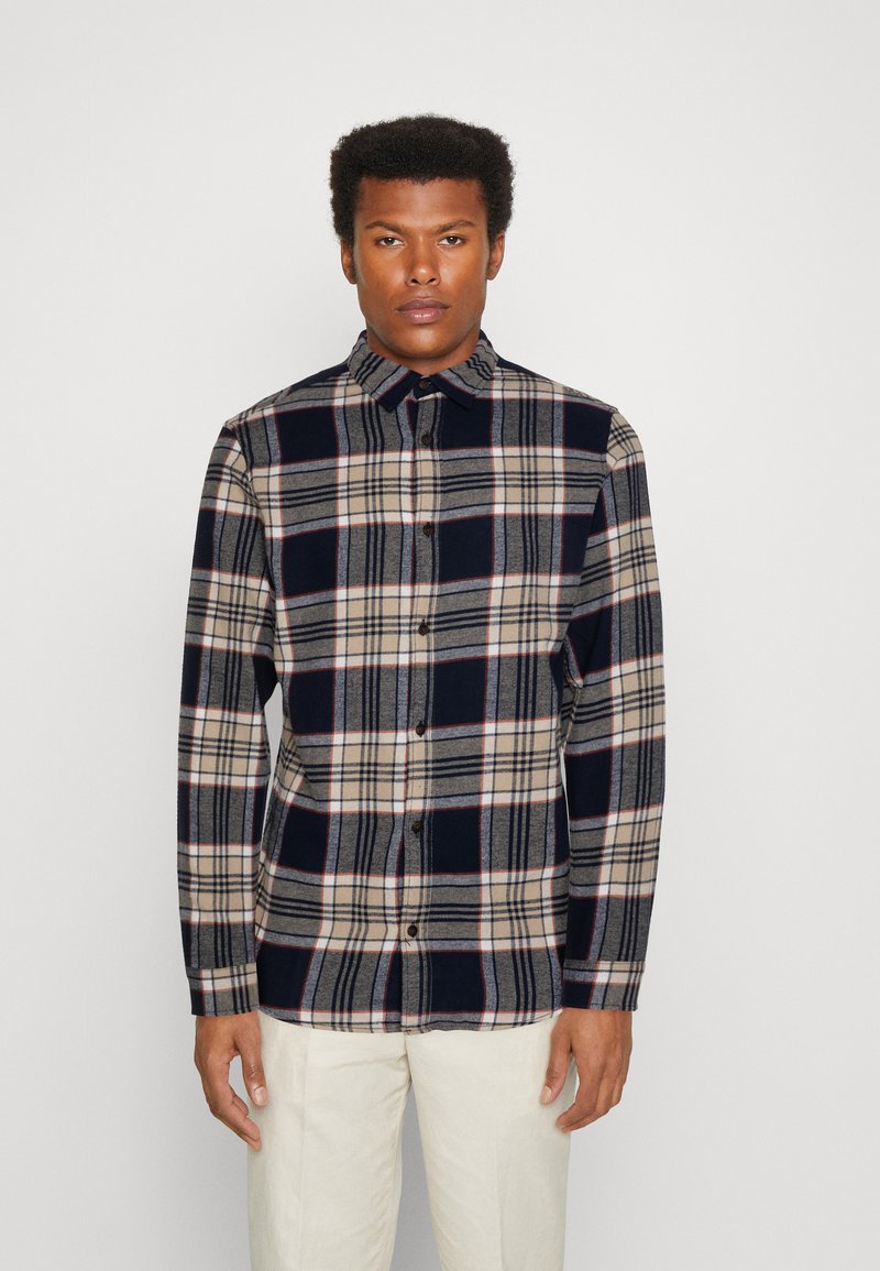 Jack & Jones FALL CHECK  LS - Camisa - navy blazer