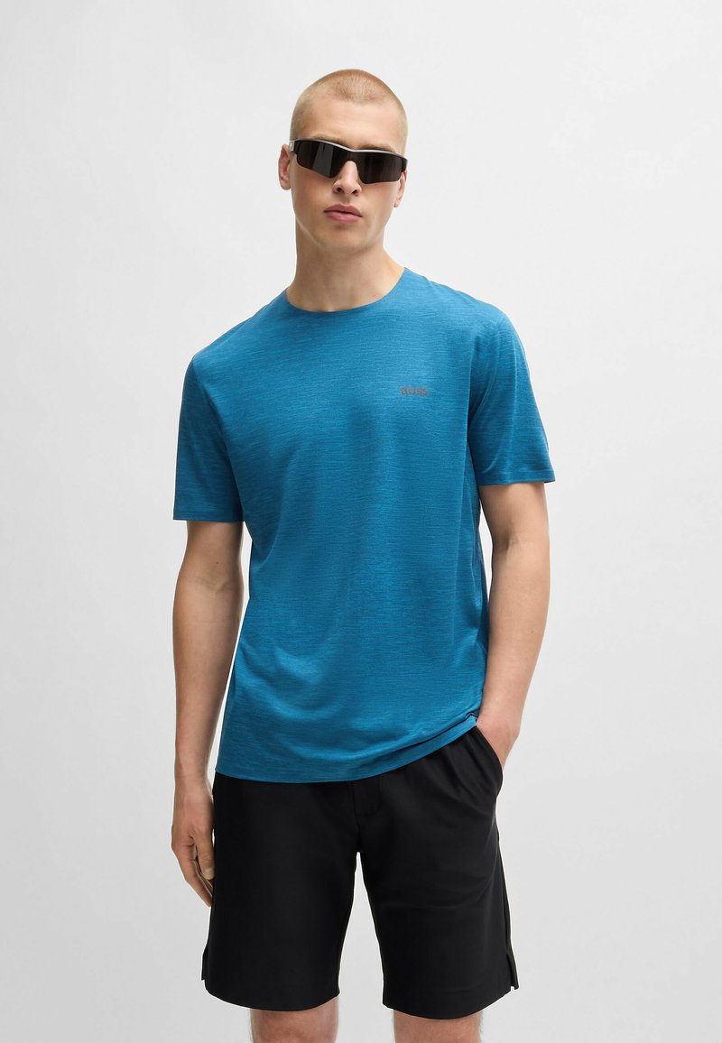 BOSS ACTIVE - Basic T-shirt - open blue thirtyfour/blue - Zalando.co.uk