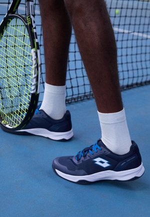 MIRAGE 600 - Multicourt tennis shoes - dress blue/all white/mykonos blue