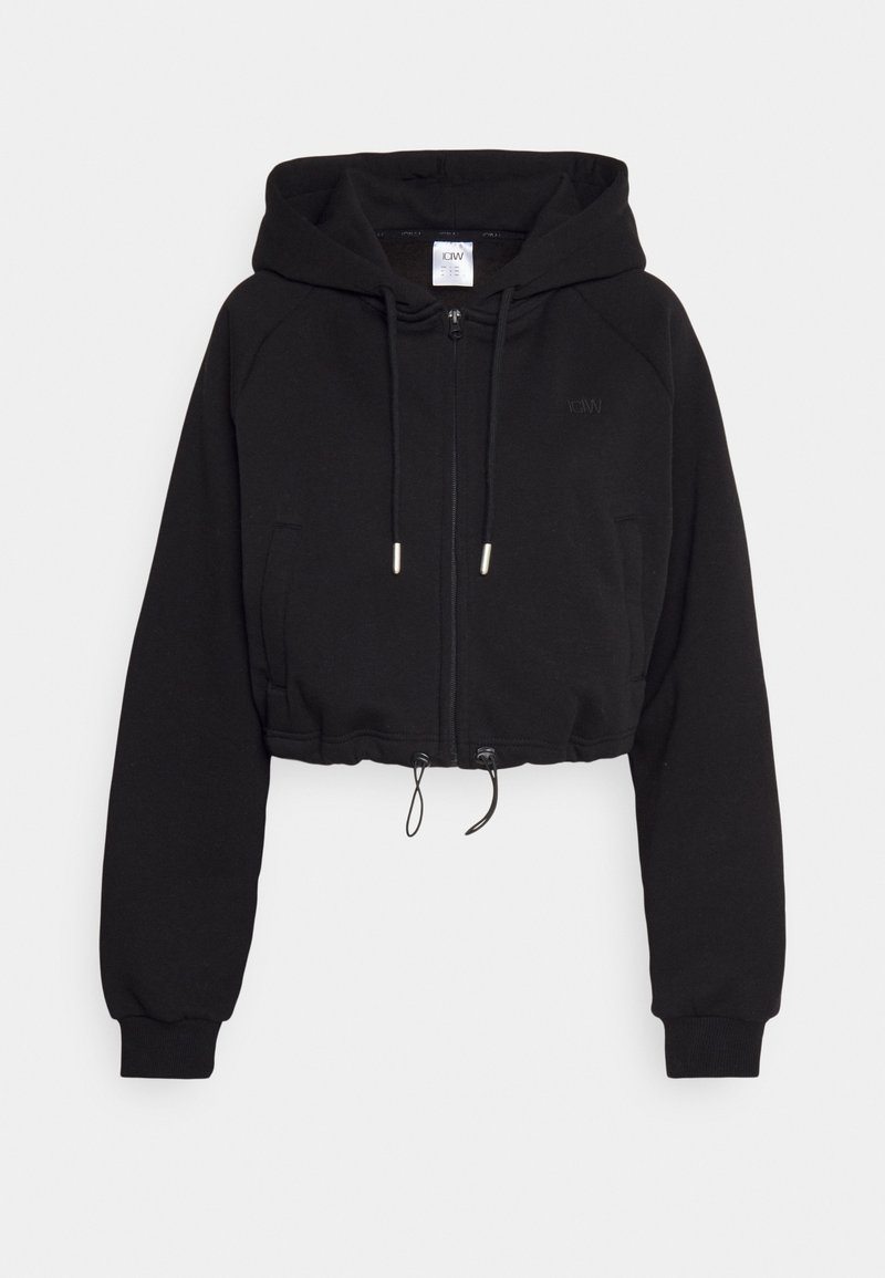 ICANIWILL EVERYDAY CROPPED HOODIE - Zip-up sweatshirt - black -  Zalando.co.uk