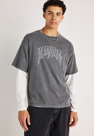GREAT BOXY PRINTED GRAPHIC TEE - Tričko s potlačou - black